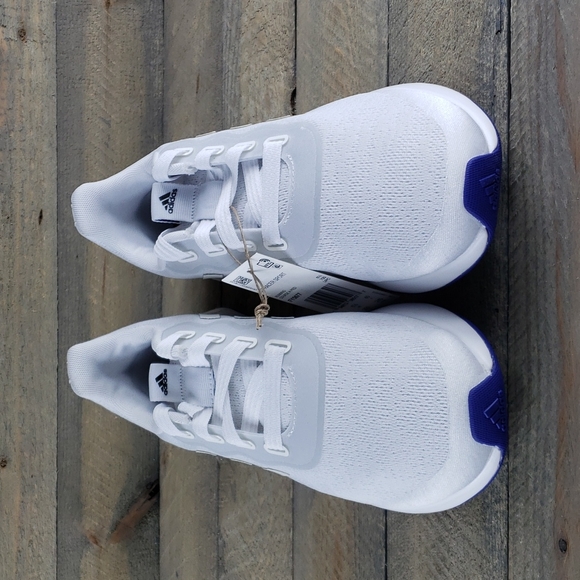 adidas QT Racer Sport Women's Running Shoe Cloud White Semi Night Flash NEW - Picture 4 of 8